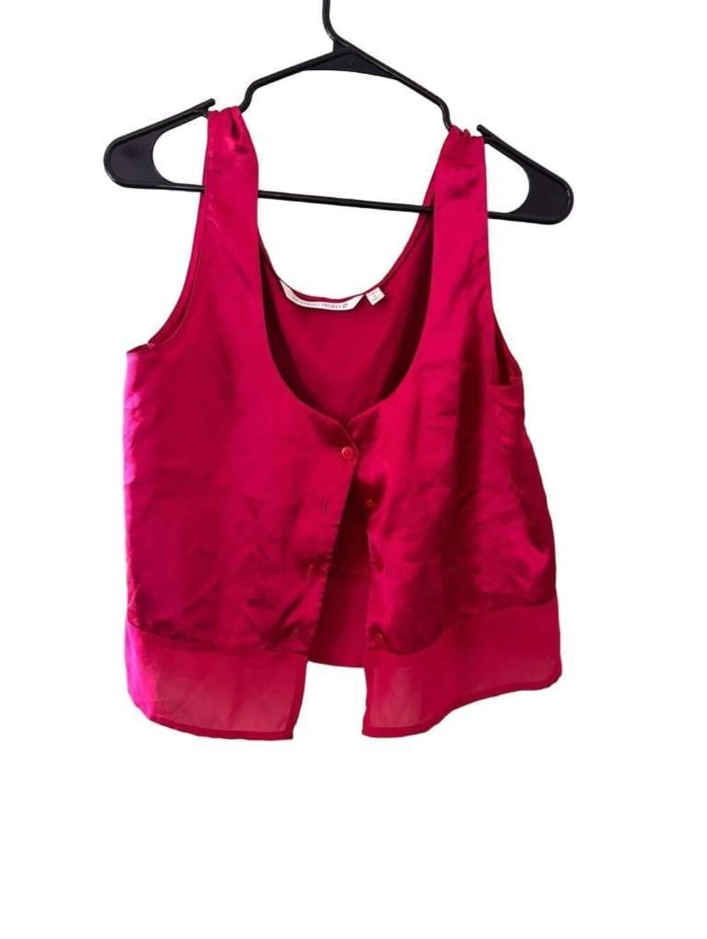 Victoria's Secret Tank Top Size M Hot Pink Satin